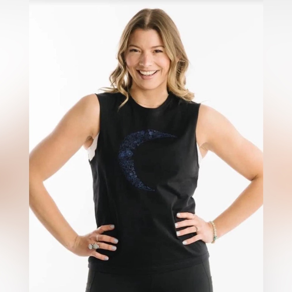 ZYIA Active - Black “Activity” Muscle Tank. Size: Small - pit to pit is 17"